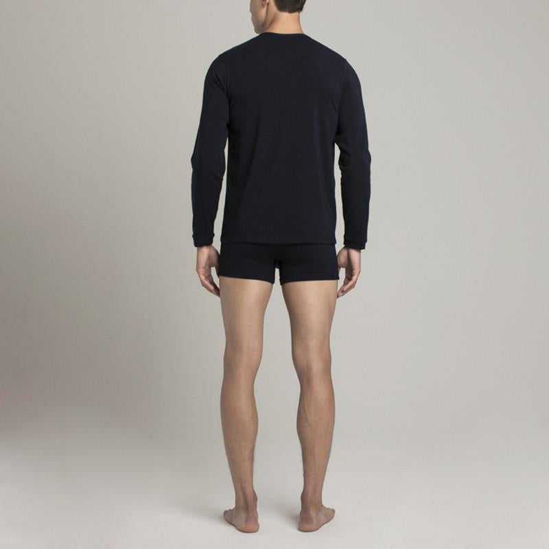 Mens Underwear - Men's Crosby Henley - Dark Blue⎪Etiquette Clothiers