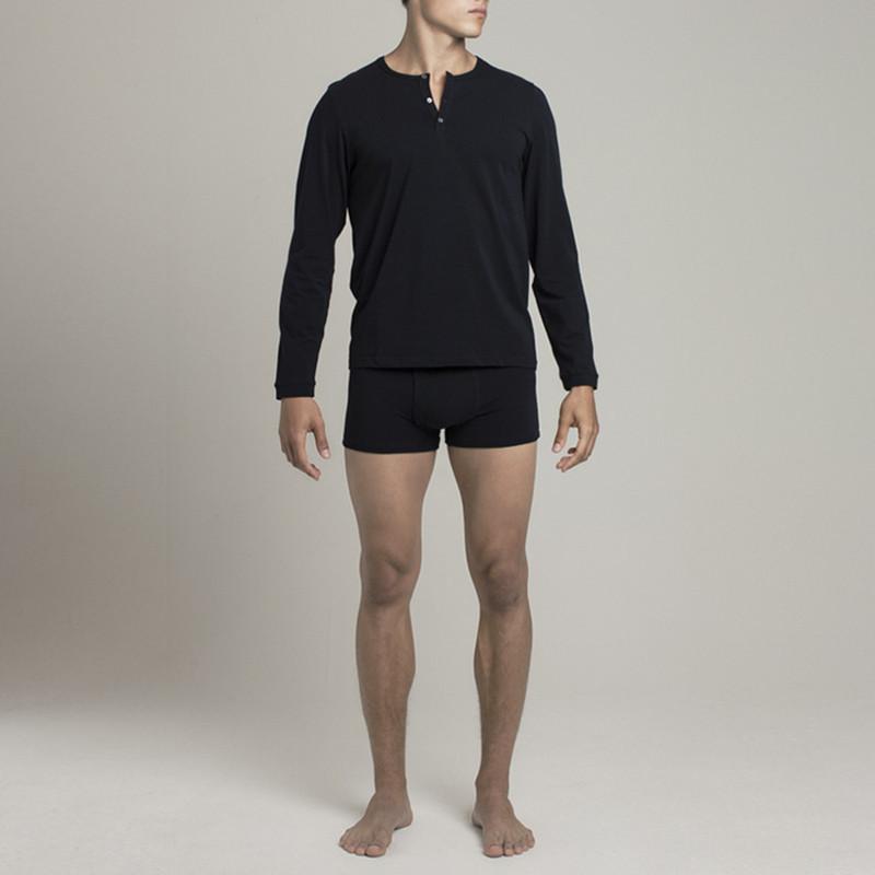 Mens Underwear - Men's Crosby Henley - Dark Blue⎪Etiquette Clothiers