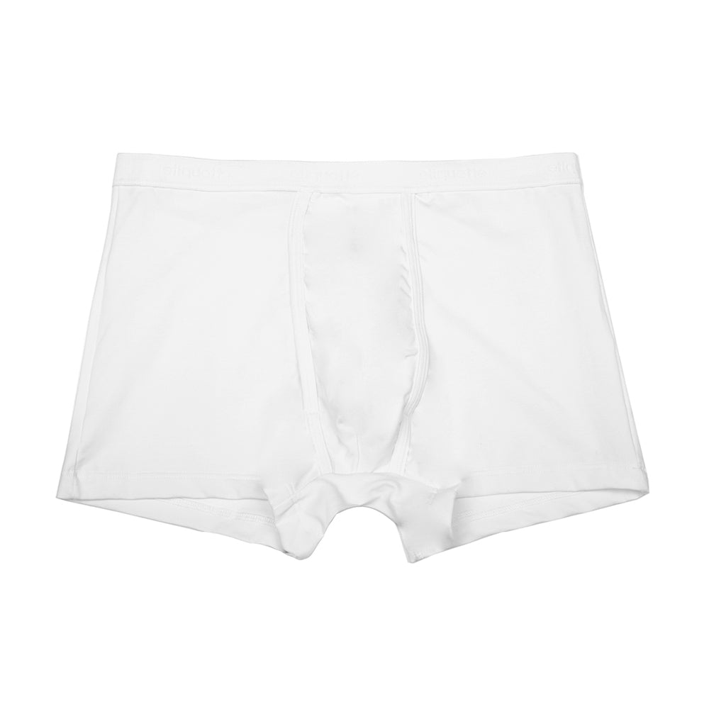 Mens Underwear - Men's Bond Trunks - White⎪Etiquette Clothiers