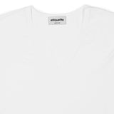 Mens Underwear - Men's Mulberry V Neck T Shirt - White⎪Etiquette Clothiers