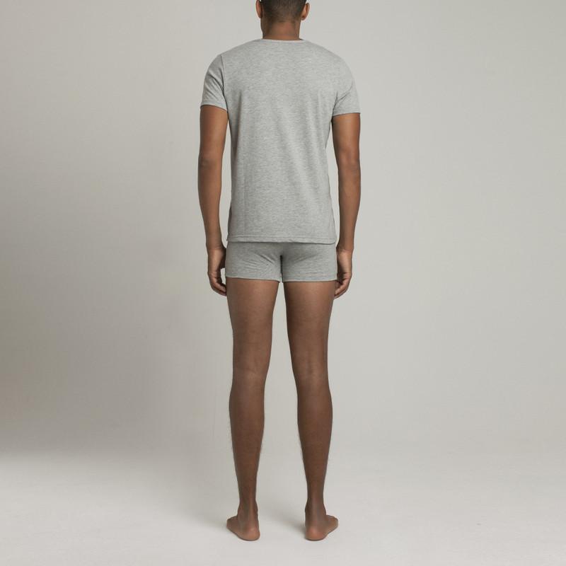 Mens Underwear - Men's Mulberry V Neck T Shirt - Grey⎪Etiquette Clothiers