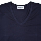 Mens Underwear - Men's Mulberry V Neck T Shirt - Blue⎪Etiquette Clothiers