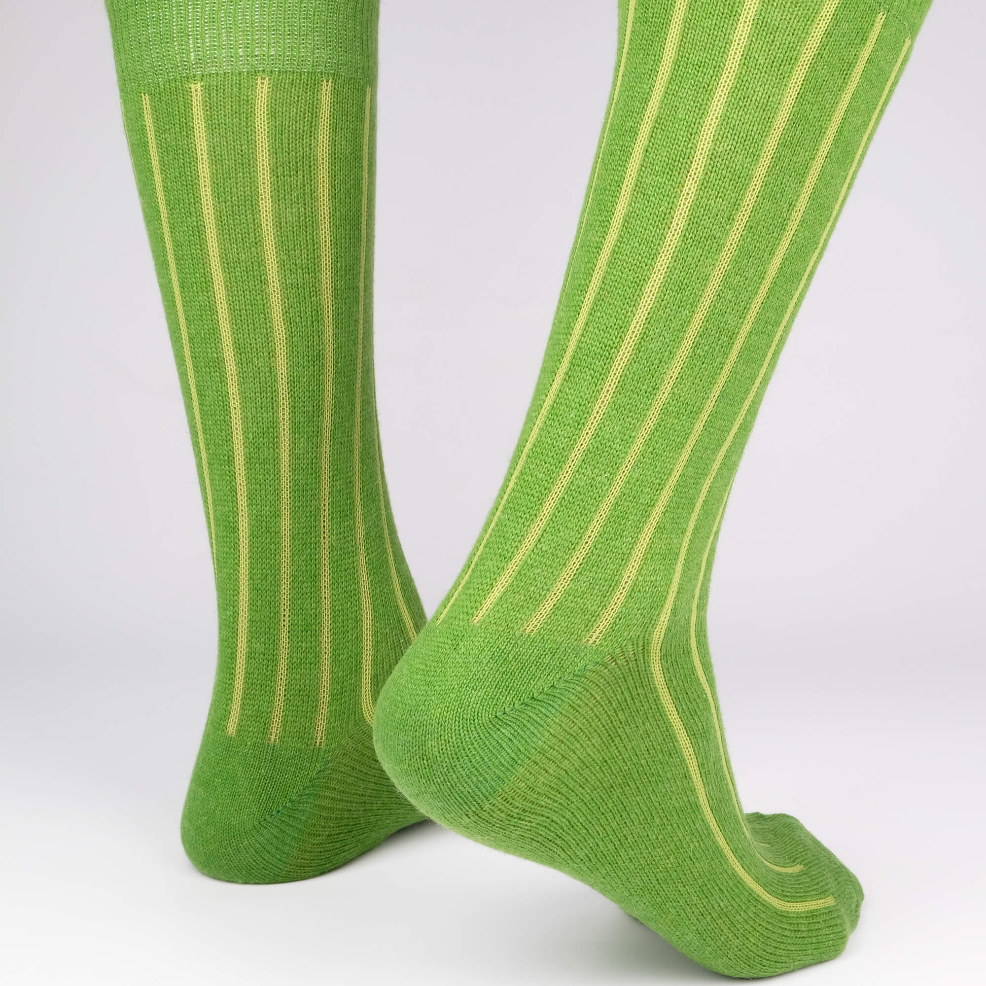 Mens Socks - Cashmere Ribbed - Green⎪Etiquette Clothiers