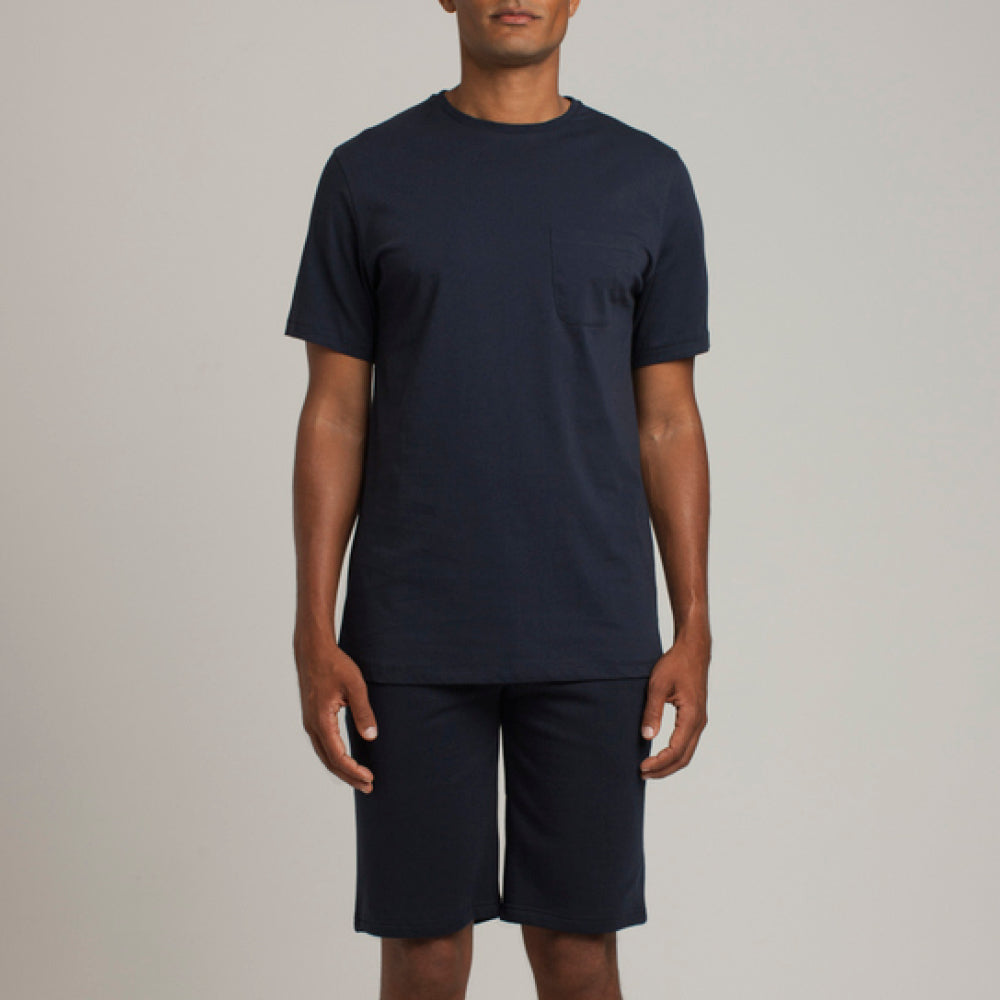 Mens Loungewear - Men's Graphic Bedford Crew Neck T-Shirt - Dark Blue⎪Etiquette Clothiers