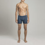 Mens Underwear - Men's Madison Pique Trunks - Indigo Blue⎪Etiquette Clothiers
