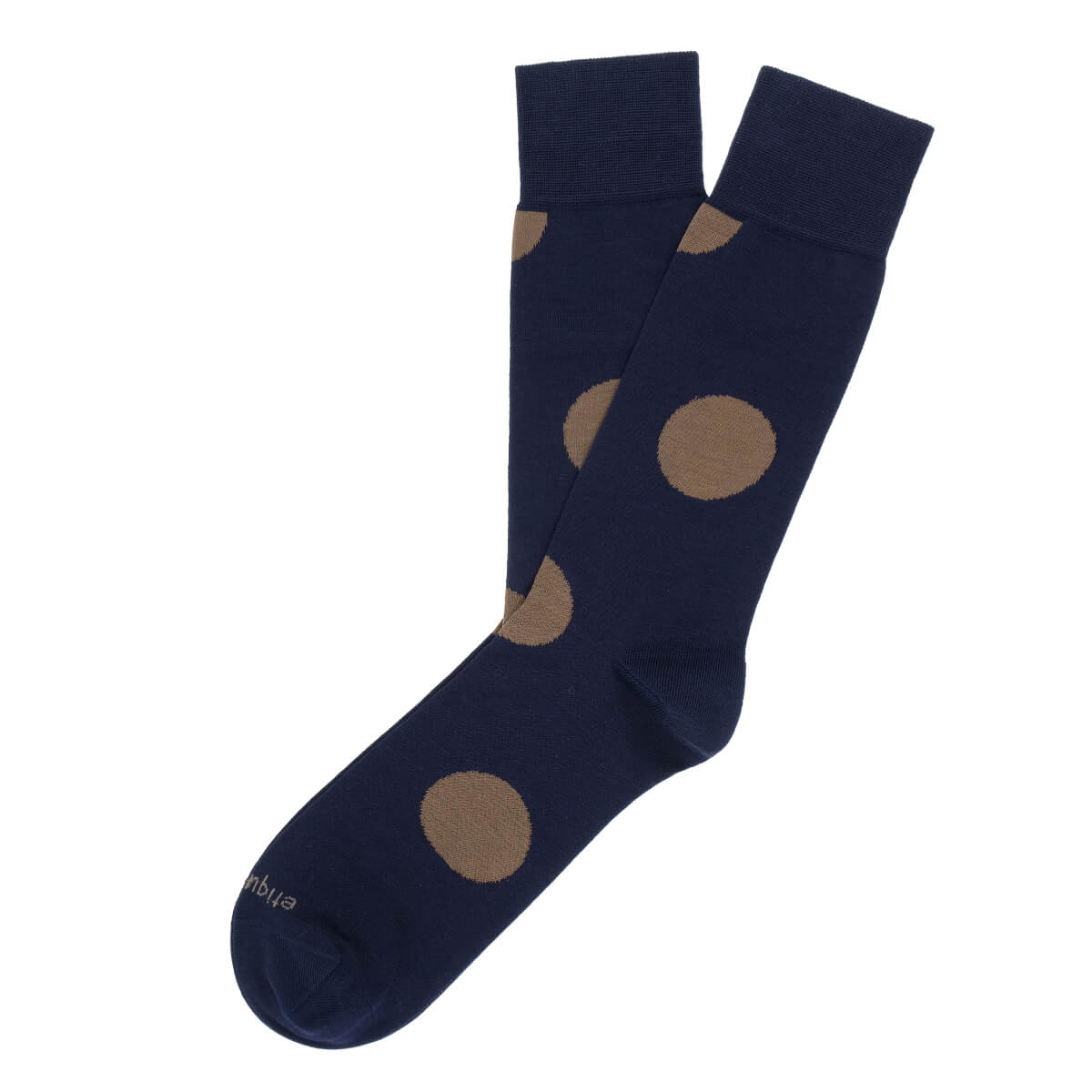 Mens Socks - Big Dots Men's Socks - Dark Blue⎪Etiquette Clothiers