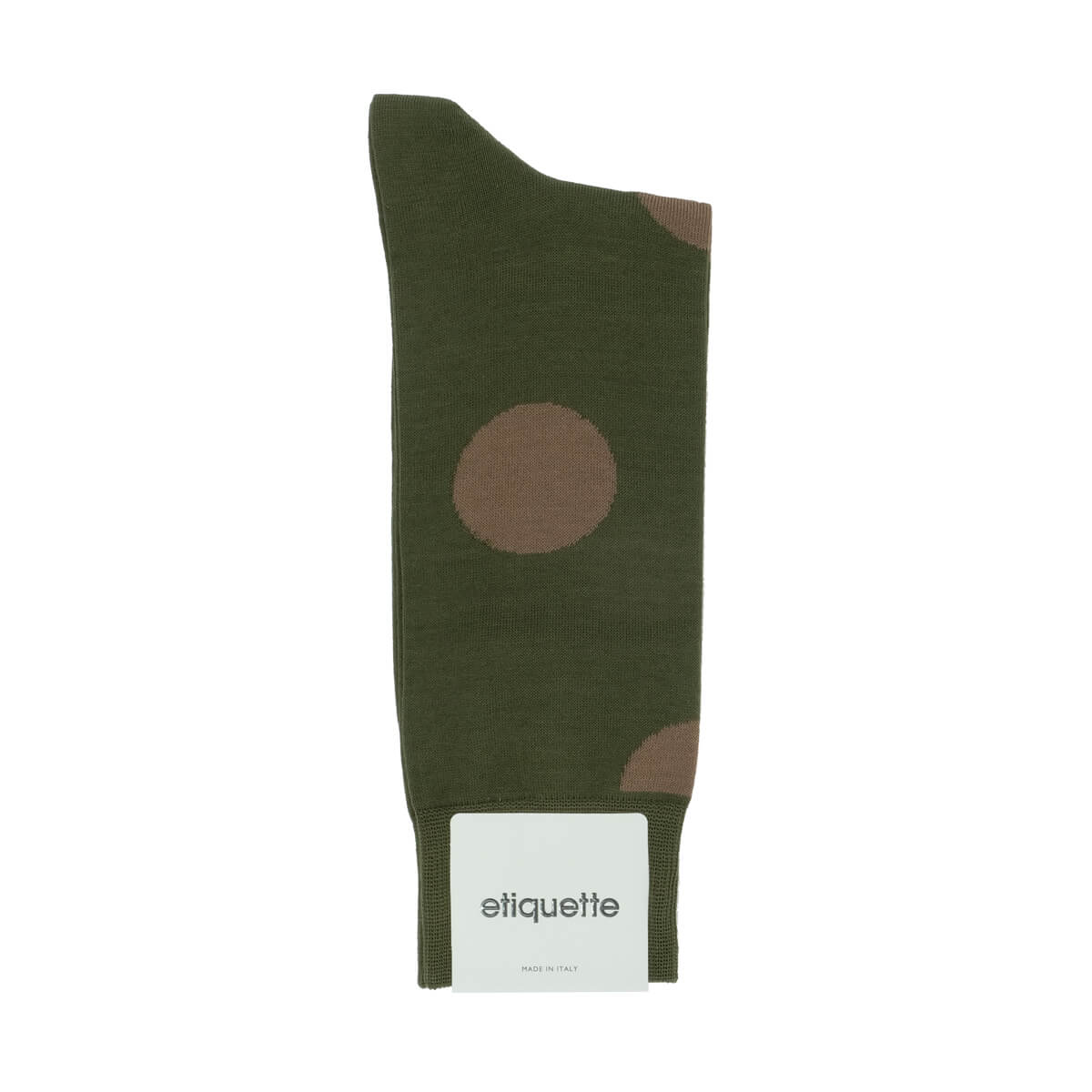 Mens Socks - Big Dots Men's Socks - Dark Green⎪Etiquette Clothiers
