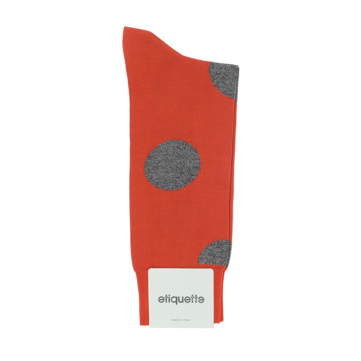 Mens Socks - Big Dots Men's Socks - Orange⎪Etiquette Clothiers