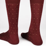 Mens Socks - Ball Point Men's Socks - Bordeaux⎪Etiquette Clothiers