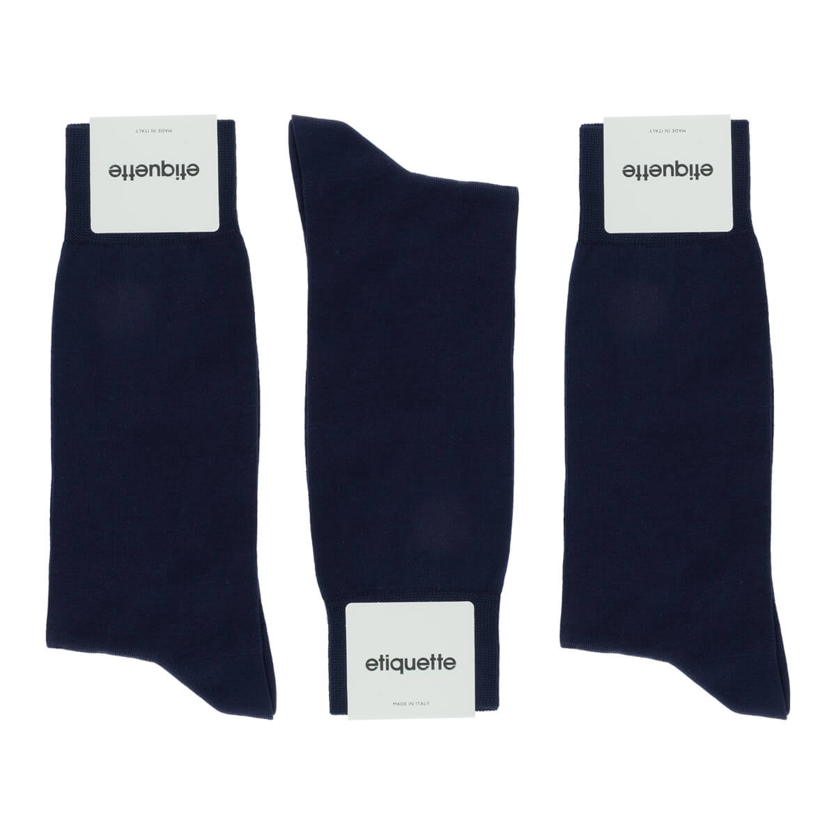 Mens Socks - Men's Crew Dress Socks 3 Pack - Navy⎪Etiquette Clothiers