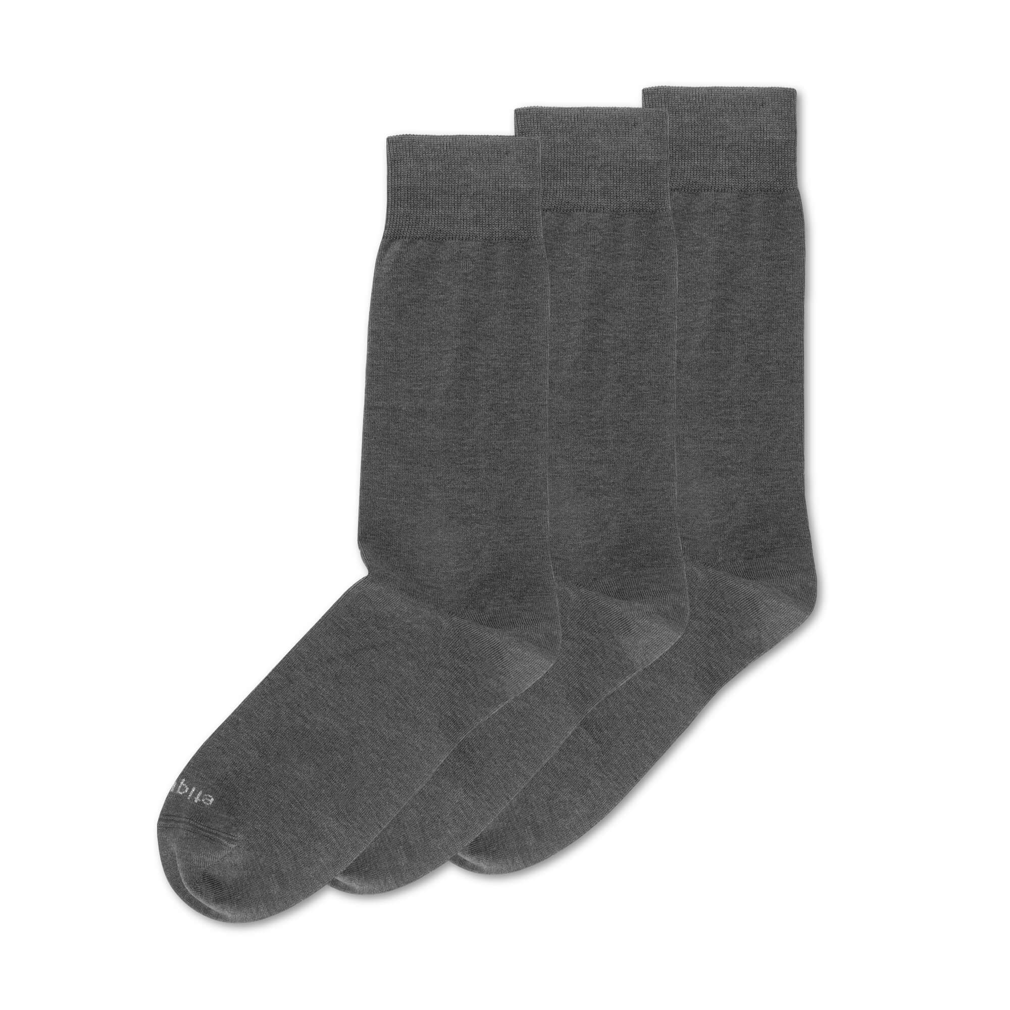 Mens Socks - Men's Crew Dress Socks 3 Pack - Dark Grey⎪Etiquette Clothiers