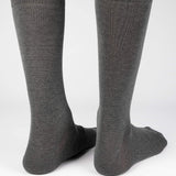 Mens Socks - Men's Crew Dress Socks 3 Pack - Dark Grey⎪Etiquette Clothiers