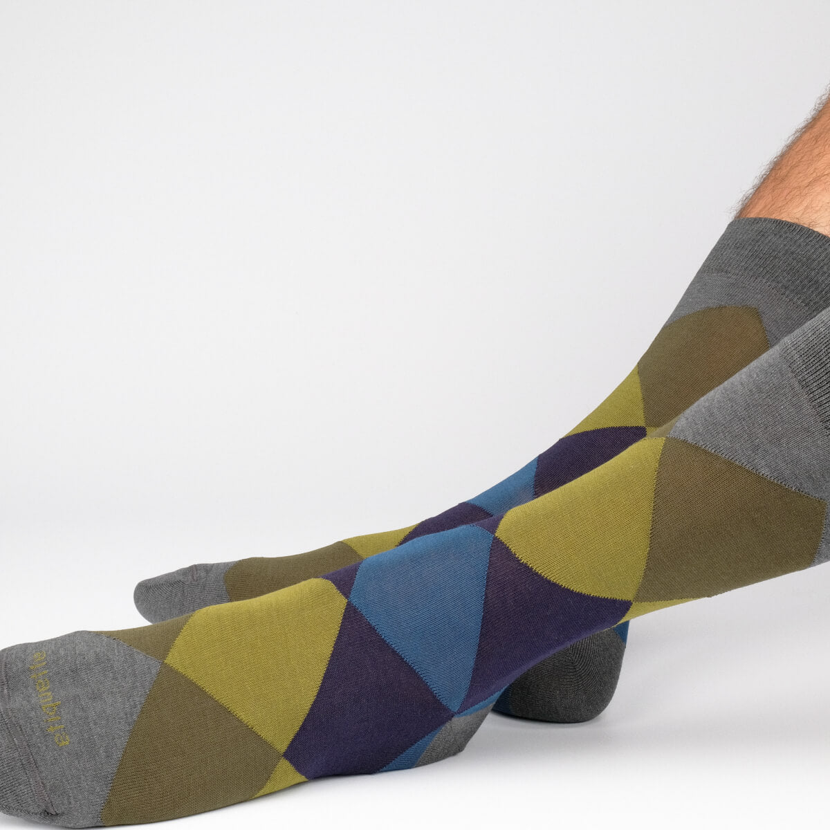 Mens Socks - Harlequin Men's Socks - Dark Grey⎪Etiquette Clothiers