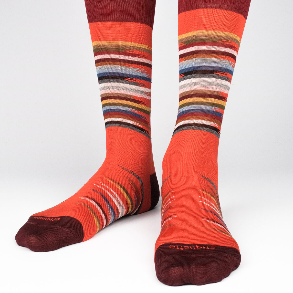 Mens Socks - Idyllic Men's Socks - Orange⎪Etiquette Clothiers