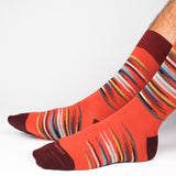 Mens Socks - Idyllic Men's Socks - Orange⎪Etiquette Clothiers