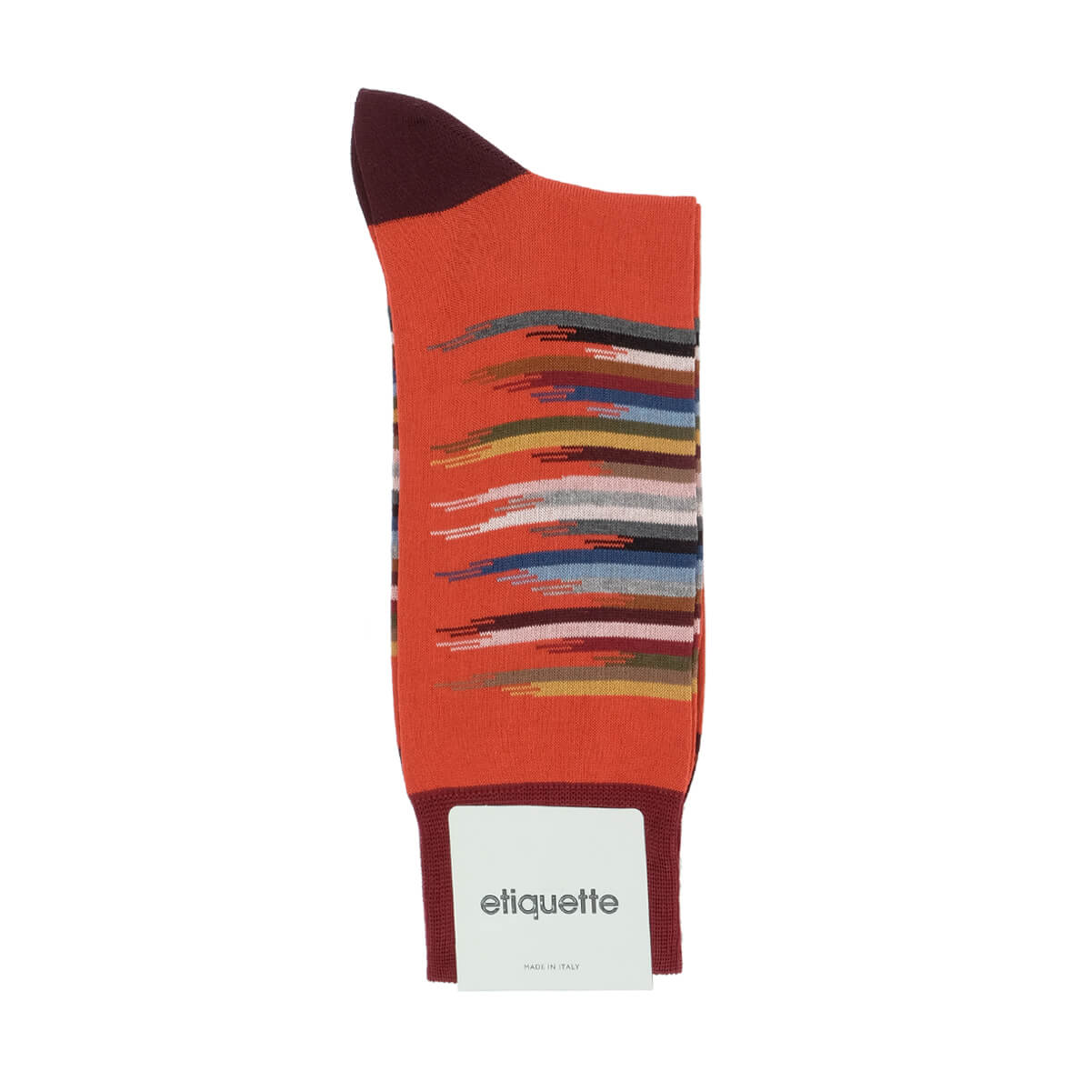 Mens Socks - Idyllic Men's Socks - Orange⎪Etiquette Clothiers