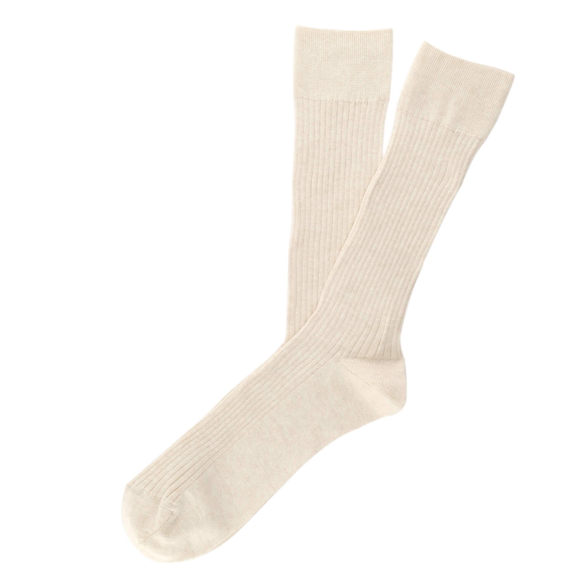 Mens Socks - Thousand Ribs Men's Socks - Oatmeal⎪Etiquette Clothiers