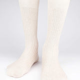 Mens Socks - Thousand Ribs Men's Socks - Oatmeal⎪Etiquette Clothiers