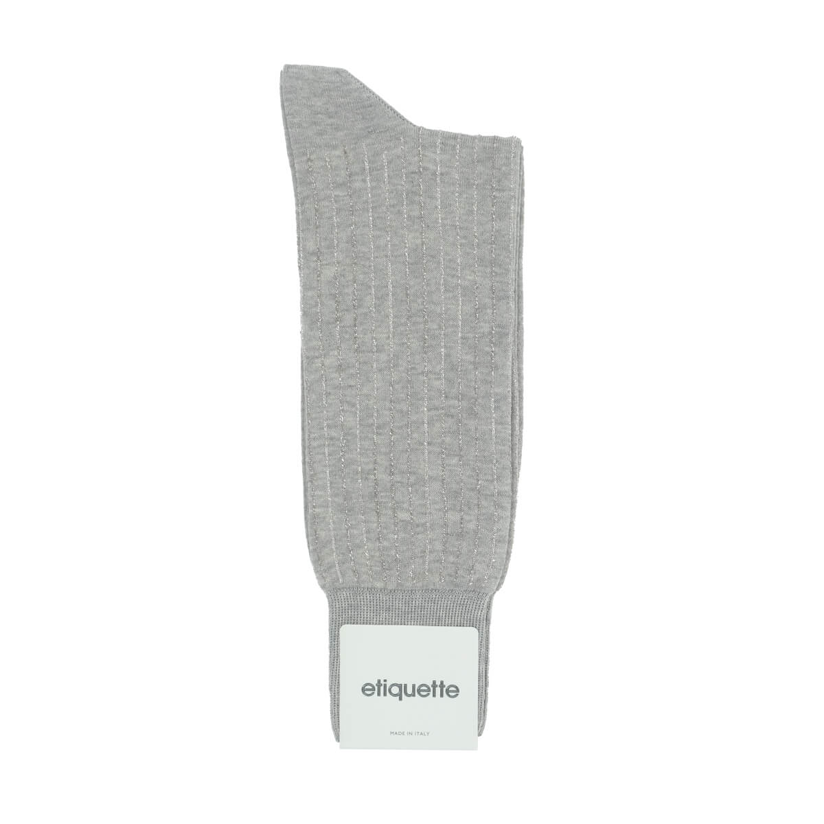 Mens Socks - Royal Ribs Metallic Stripes Men's Socks - Grey⎪Etiquette Clothiers