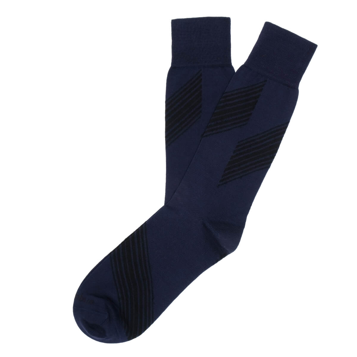 Mens Socks - Vented Stripes Men's Socks - Dark Blue⎪Etiquette Clothiers