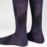 Mens Socks - Vented Stripes Men's Socks - Dark Blue⎪Etiquette Clothiers