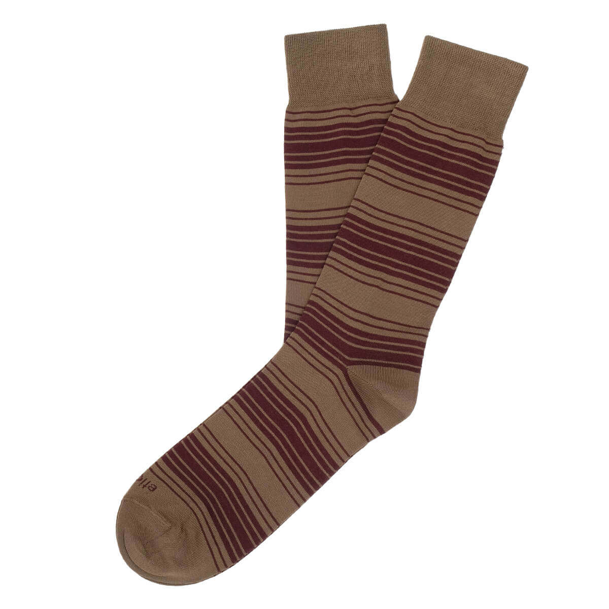 Mens Socks - Tokyo Stripes Men's Socks - Brown⎪Etiquette Clothiers