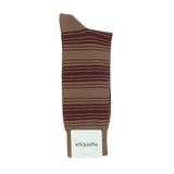 Mens Socks - Tokyo Stripes Men's Socks - Brown⎪Etiquette Clothiers