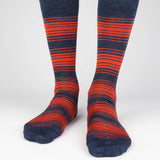 Mens Socks - Tokyo Stripes Men's Socks - Blue⎪Etiquette Clothiers