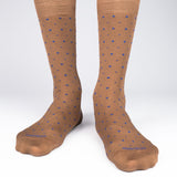 Mens Socks - Ball Point Men's Socks - Brown⎪Etiquette Clothiers