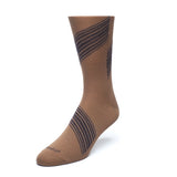Mens Socks - Vented Stripes Men's Socks - Brown⎪Etiquette Clothiers