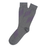 Mens Socks - Vented Stripes Men's Socks - Grey⎪Etiquette Clothiers