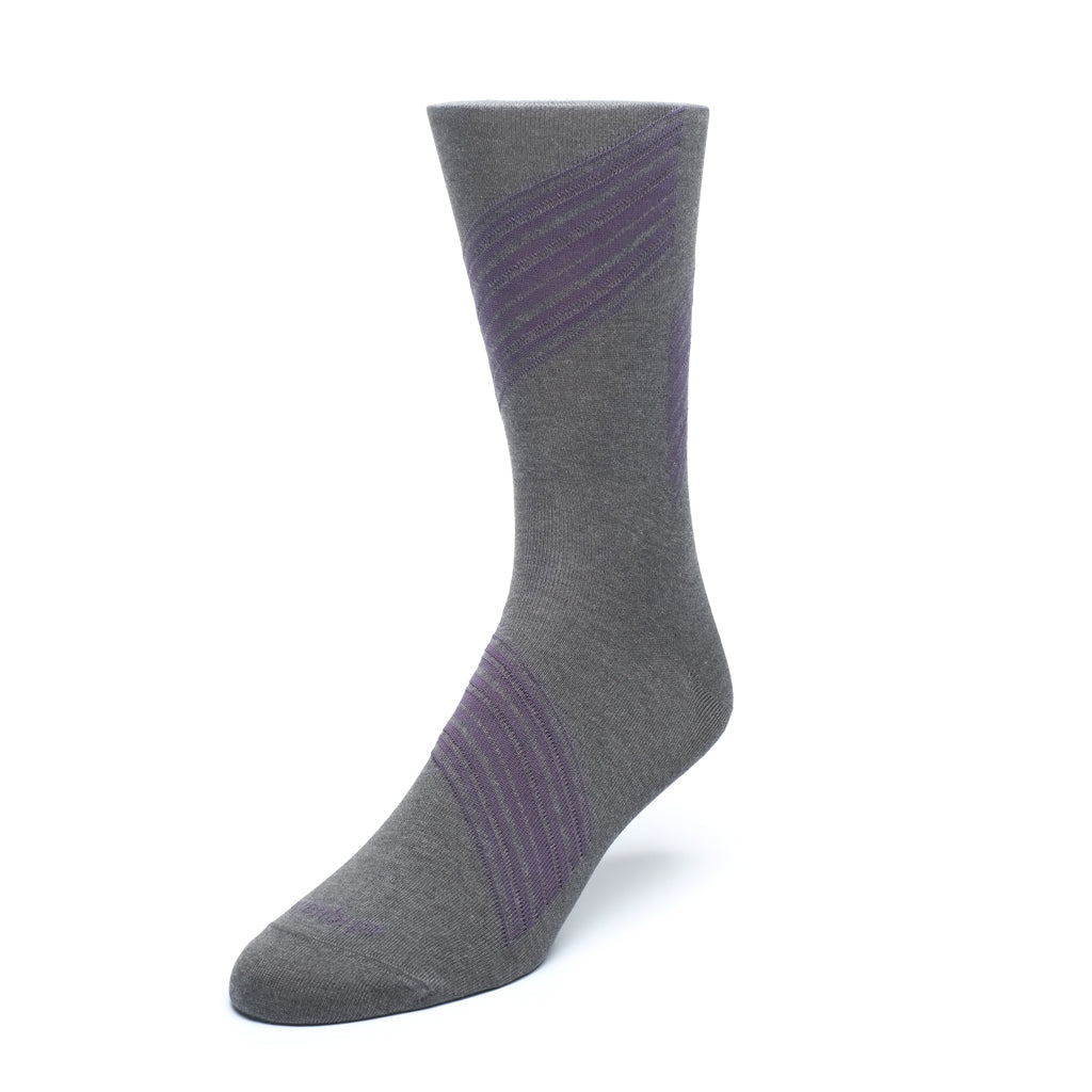 Mens Socks - Vented Stripes Men's Socks - Grey⎪Etiquette Clothiers
