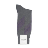 Mens Socks - Vented Stripes Men's Socks - Grey⎪Etiquette Clothiers