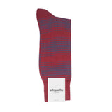 Mens Socks - Tokyo Stripes Men's Socks - Bordeaux⎪Etiquette Clothiers