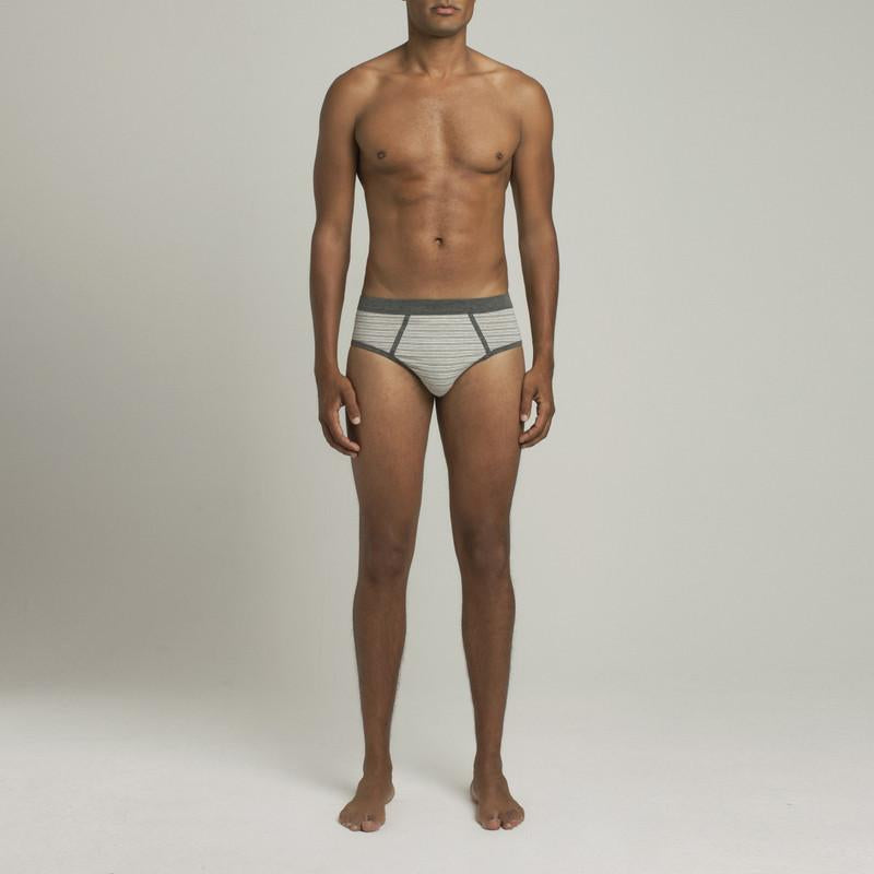 Mens Underwear - Men's Prince Briefs - Grey⎪Etiquette Clothiers