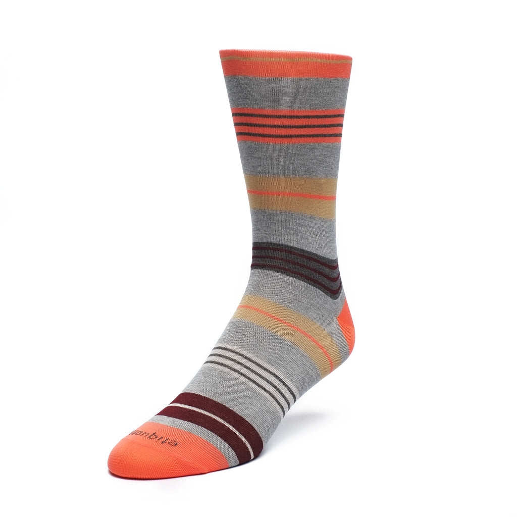 Mens Socks - Amsterdam Stripes Men's Socks - Orange⎪Etiquette Clothiers