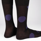 Mens Socks - Big Dots Men's Socks - Black⎪Etiquette Clothiers