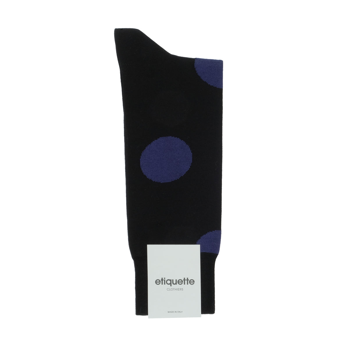 Mens Socks - Big Dots Men's Socks - Black⎪Etiquette Clothiers