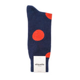 Mens Socks - Big Dot Men's Socks - Navy⎪Etiquette Clothiers