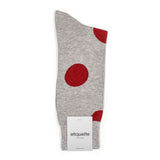 Mens Socks - Big Dot Men's Socks - Grey⎪Etiquette Clothiers