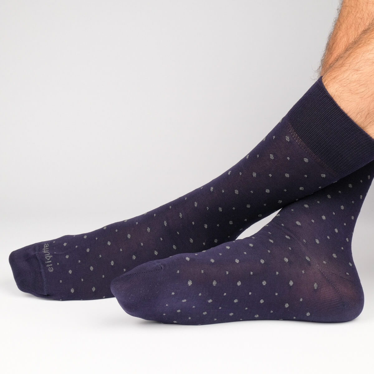 Mens Socks - Ball Point Men's Socks - Dark Blue⎪Etiquette Clothiers