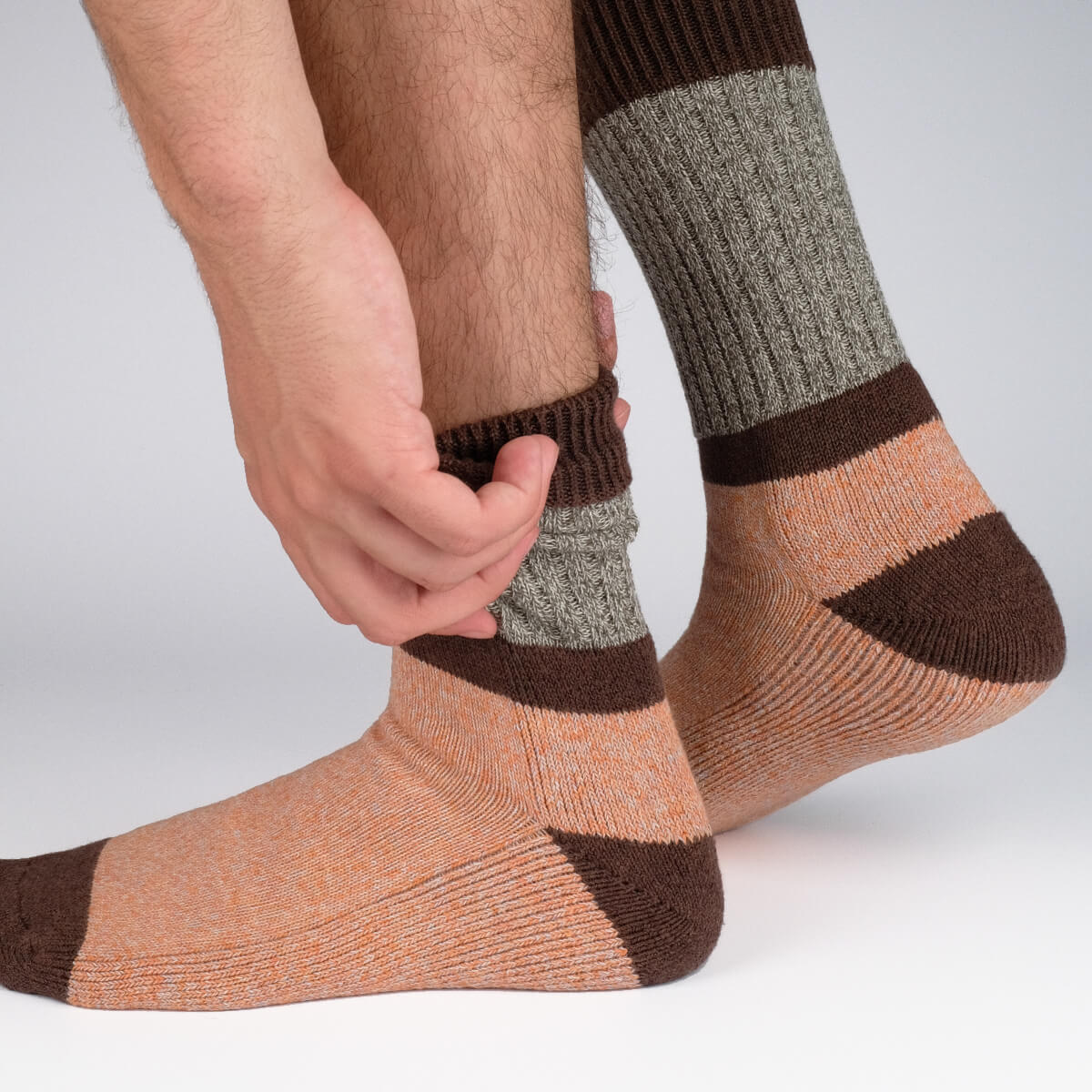 Mens Socks - Get The Boot Duo Men's Socks - Orange⎪Etiquette Clothiers