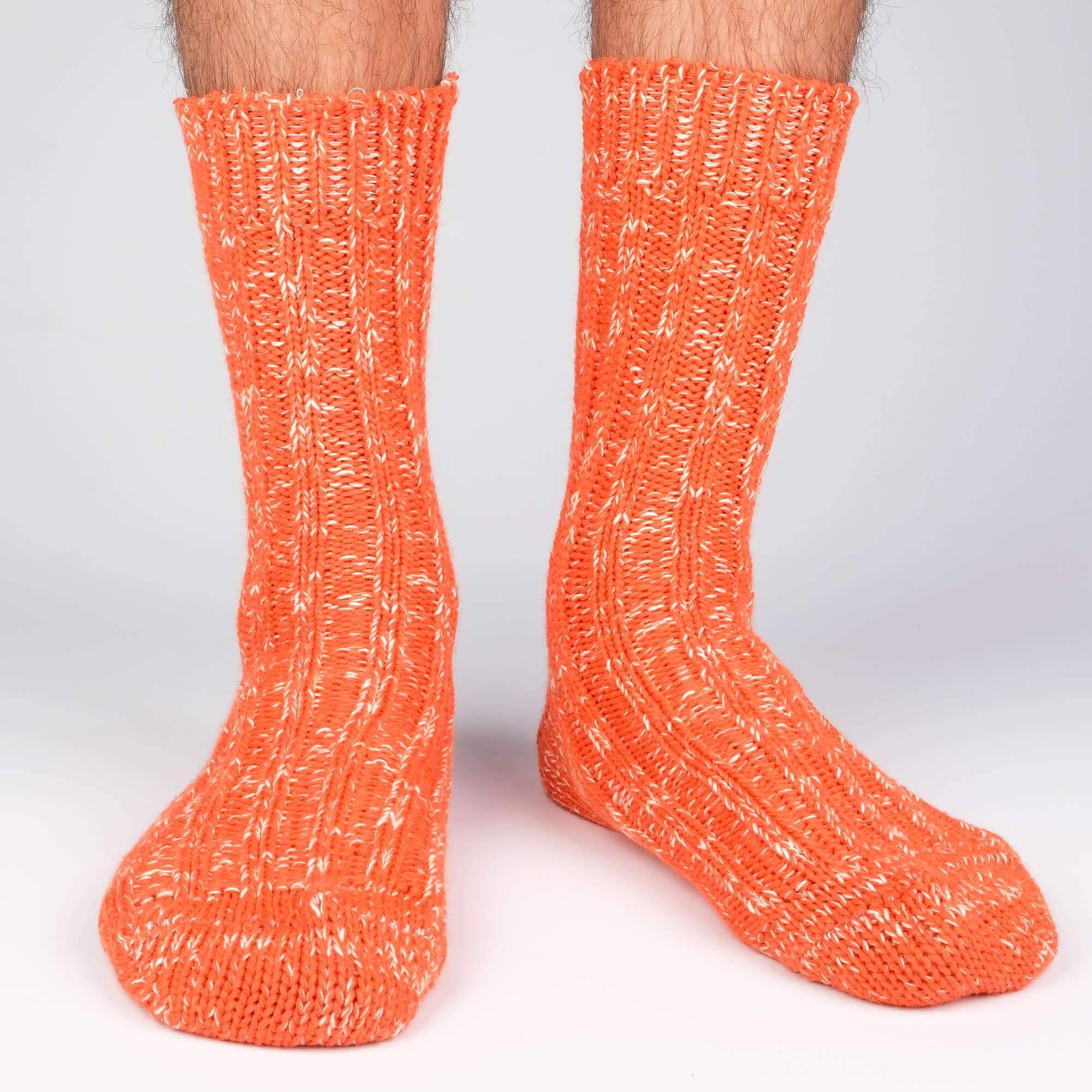 Mens Socks - Niseko Men's Socks - Orange⎪Etiquette Clothiers