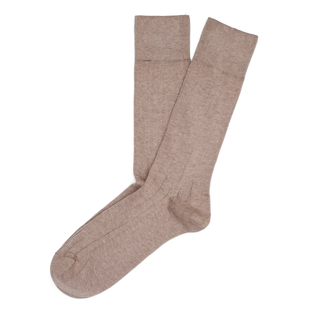 Mens Socks - The Classic Rib Men's Socks - Brown⎪Etiquette Clothiers