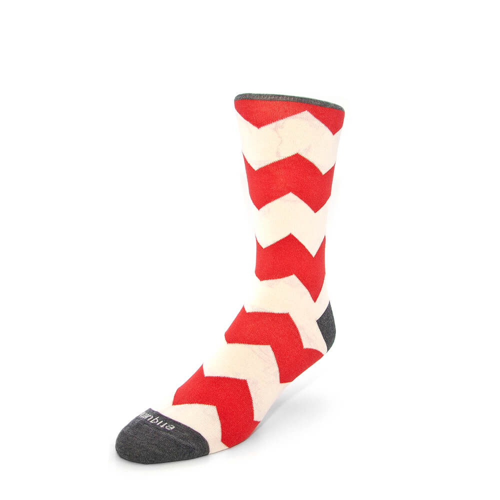 Mens Socks - Everest Stripes Men's Socks - Red⎪Etiquette Clothiers