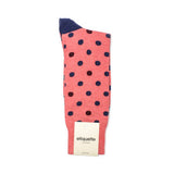 Mens Socks - Mix Polka Men's Socks - Pink⎪Etiquette Clothiers