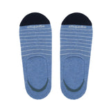 Mens Socks - Men's No Show Socks Needle Stripes - Blue⎪Etiquette Clothiers