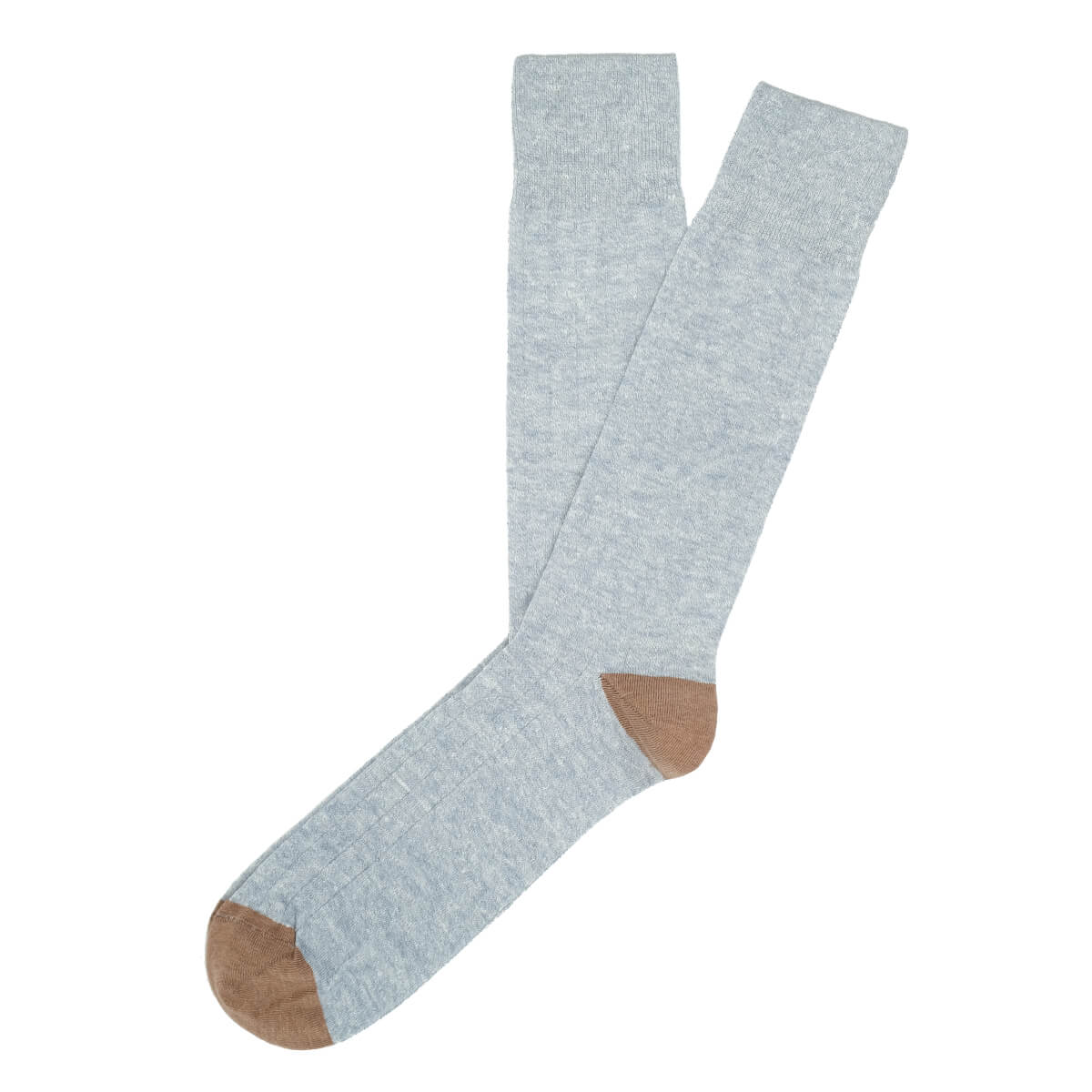 Mens Socks - Ribbed Linen Men's Socks - Grey⎪Etiquette Clothiers