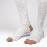 Mens Socks - Ribbed Linen Men's Socks - Grey⎪Etiquette Clothiers