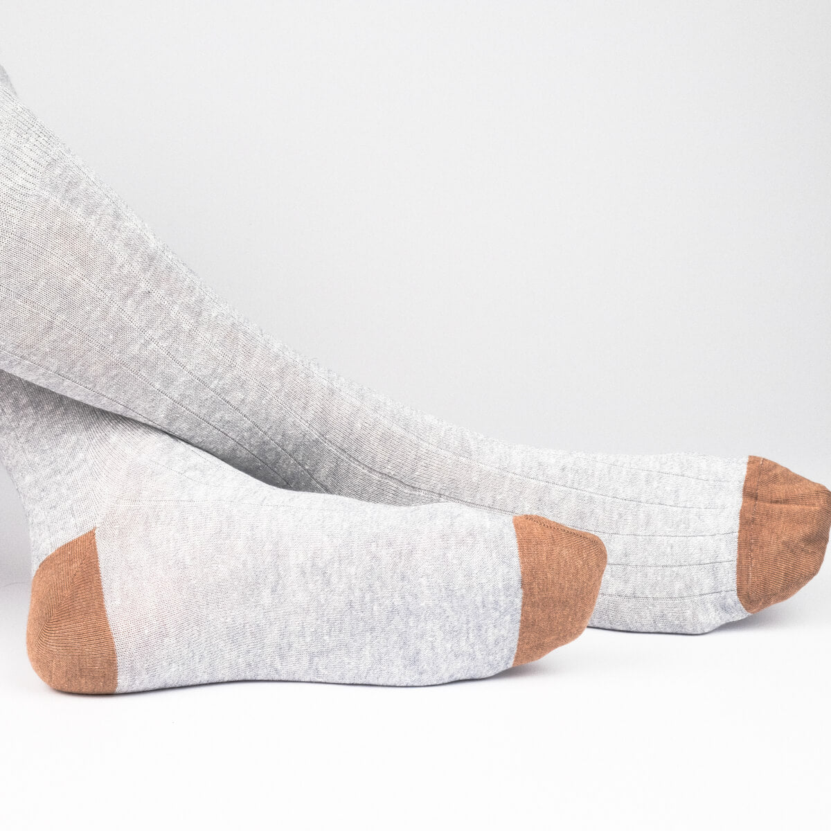 Mens Socks - Ribbed Linen Men's Socks - Grey⎪Etiquette Clothiers